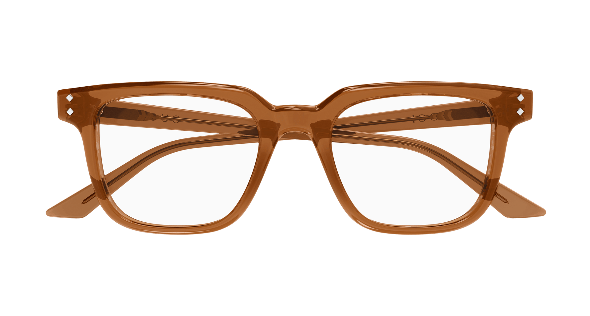 GUCCI PLASTIC TRANSPARENT BROWN SQUARE FULL FRAME