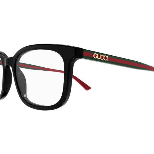 GUCCI PLASTIC SQUARE BLACK GREEN HAVANA FULL FRAME