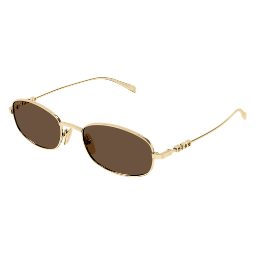 GUCCI METAL GOLD OVAL FULL SUNGLASS