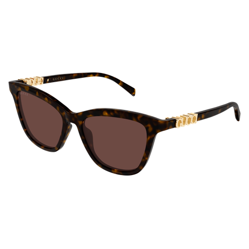 GUCCI PLASTIC CATEYE HAVANA FULL SUNGLASS