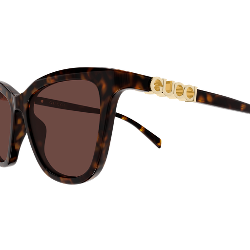 GUCCI PLASTIC CATEYE HAVANA FULL SUNGLASS