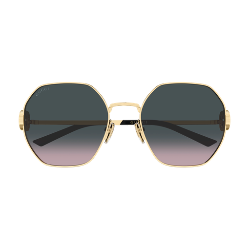 GUCCI METAL GOLD IRREGULAR FULL SUNGLASS