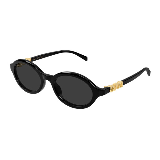 GUCCI PLASTIC BLACK OVAL FULL SUNGLASS