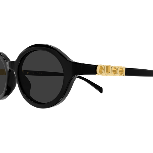 GUCCI PLASTIC BLACK OVAL FULL SUNGLASS