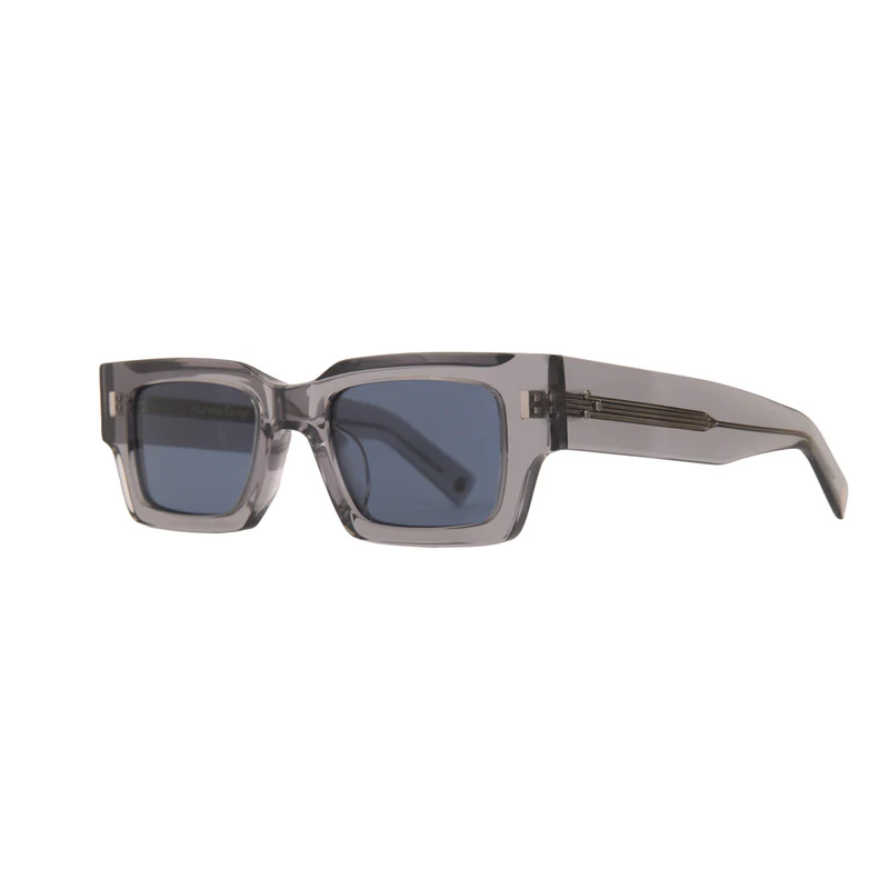 ROSVIN BUGS PLASTIC CRYSTAL GRY AND BLUE RECTANGLE FULL SUNGLASS