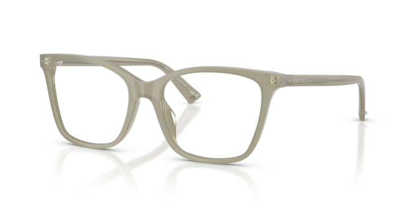 JIMMY CHOO PLASTIC OPALINE GREEN SQUARE