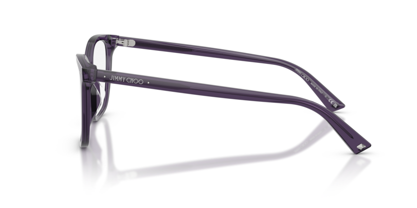 JIMMY CHOO PLASTIC TRANSPARENT PRUNE SQUARE