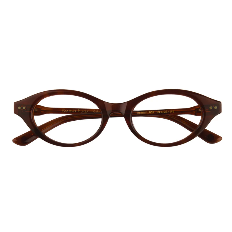 ROSVIN BUGS PLASTI BROWN HAVANA OVAL FULL FRAME