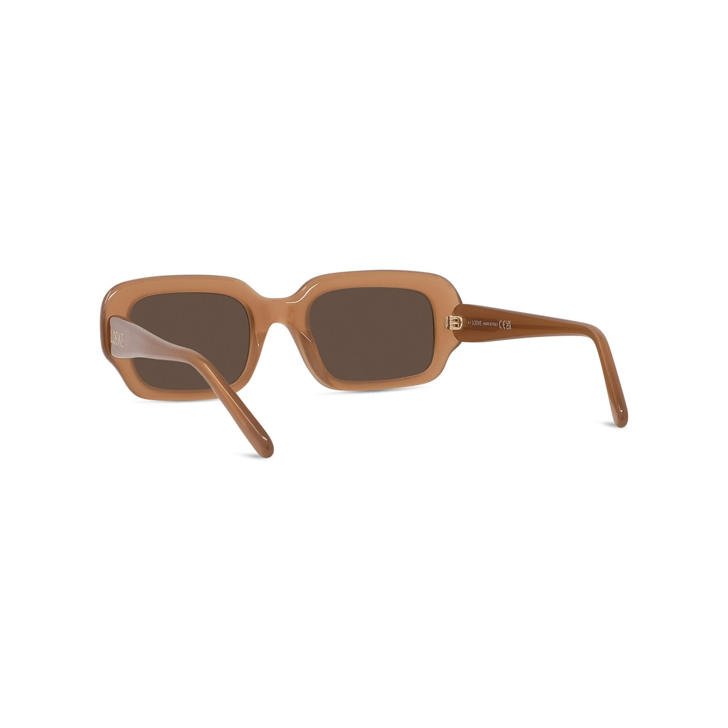 LOEWE PLASTIC TRANSPARENT BROWN RECTANGLE FULL SUNGLASS