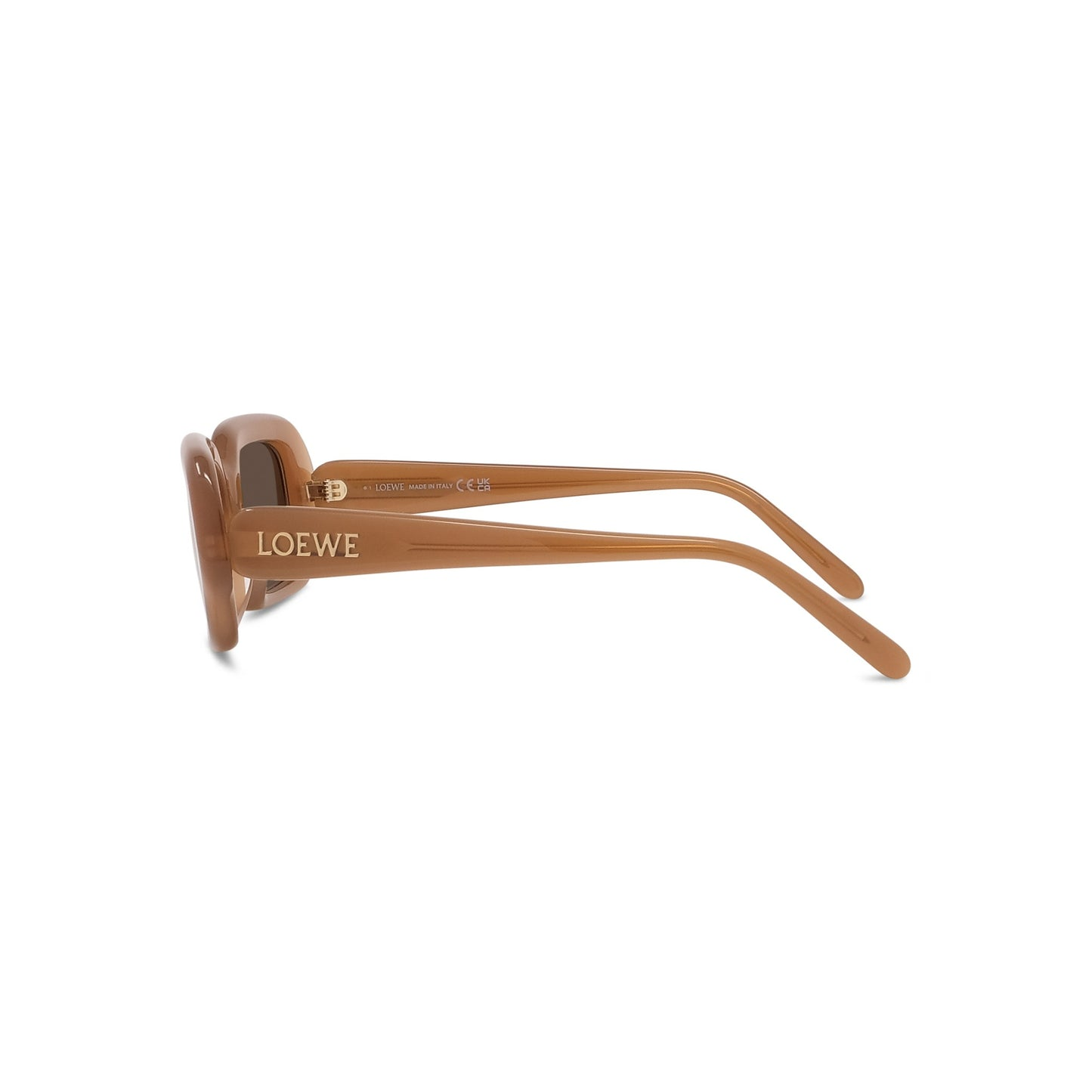 LOEWE PLASTIC TRANSPARENT BROWN RECTANGLE FULL SUNGLASS
