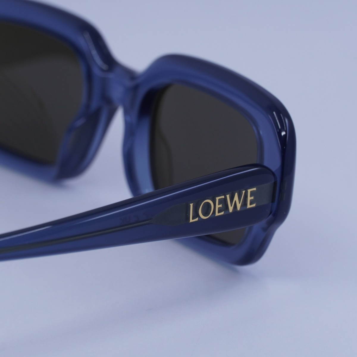 LOEWE PLASTIC TRANSPARENT BLUE RECTANGLE PLASTIC FULL FRAME