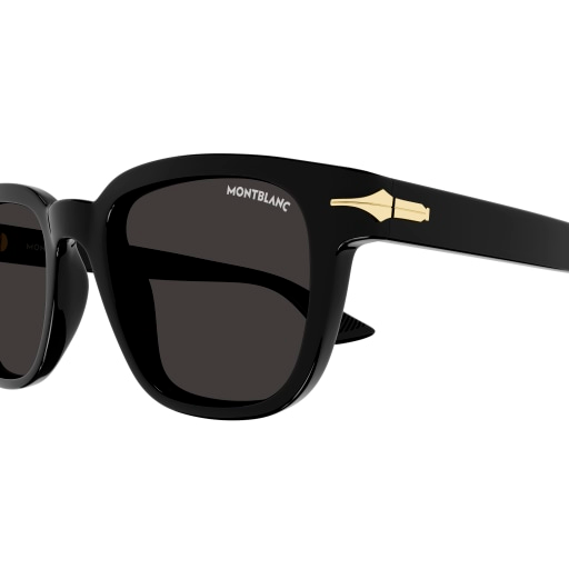 MONT BLANC PLASTIC SQUARE BLACK FULL SUNGLASS
