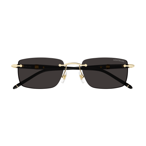 MONT BLANC METAL SQUARE BLACK RIMLESS SUSNGLASS