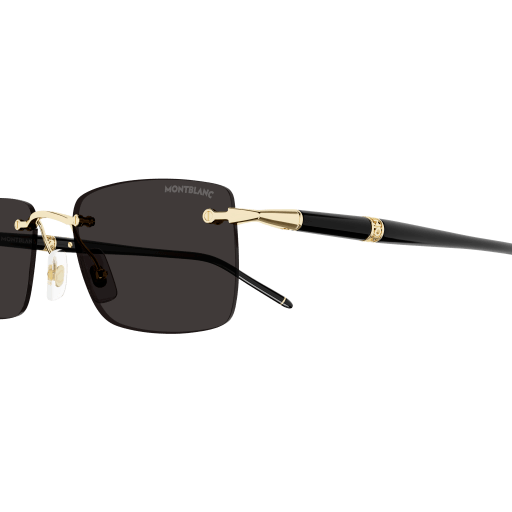 MONT BLANC METAL SQUARE BLACK RIMLESS SUSNGLASS