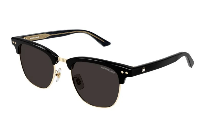 MONT BLANC PLASTIC BLACK GOLDEN SQUARE FULL SUNGLASS