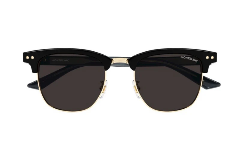 MONT BLANC PLASTIC BLACK GOLDEN SQUARE FULL SUNGLASS