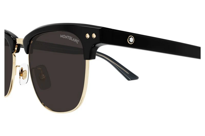 MONT BLANC PLASTIC BLACK GOLDEN SQUARE FULL SUNGLASS