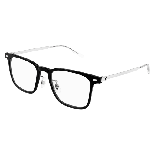 MONT BLANC METAL SQUARE BLACK SILVER FULL FRAME