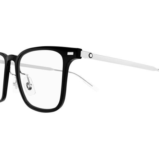 MONT BLANC METAL SQUARE BLACK SILVER FULL FRAME