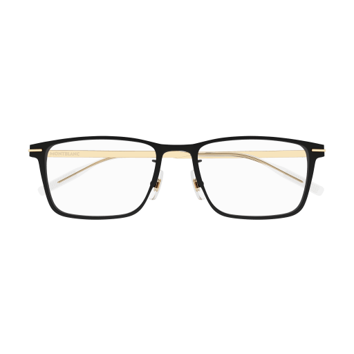 MONT BLANC METAL BLACK GOLD RECTANGLE FULL FRAME
