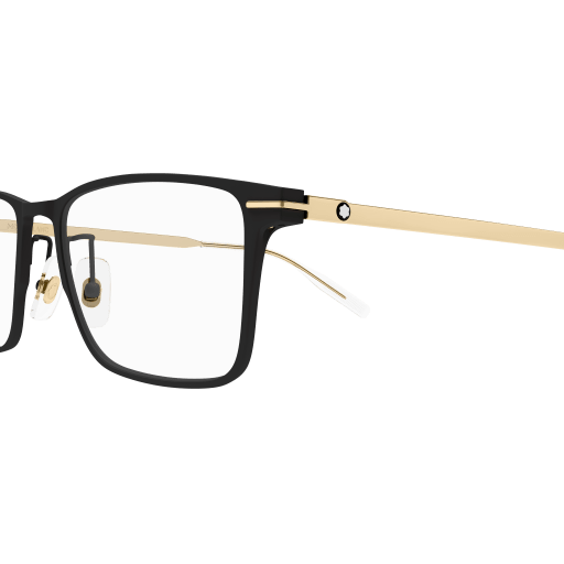 MONT BLANC METAL BLACK GOLD RECTANGLE FULL FRAME