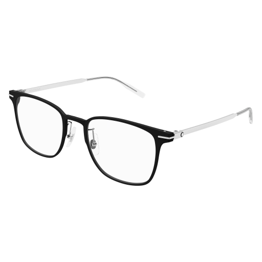 MONT BLANC METAL BLACK SILVER SQUARE FULL FRAME