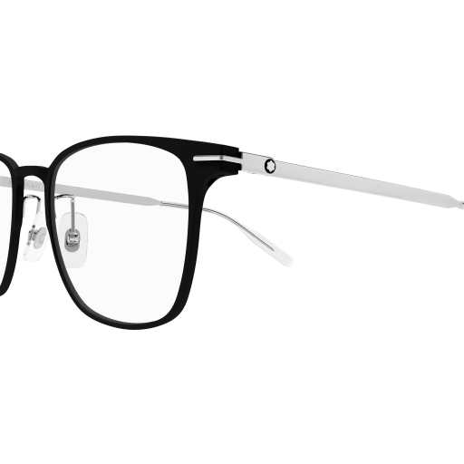MONT BLANC METAL BLACK SILVER SQUARE FULL FRAME