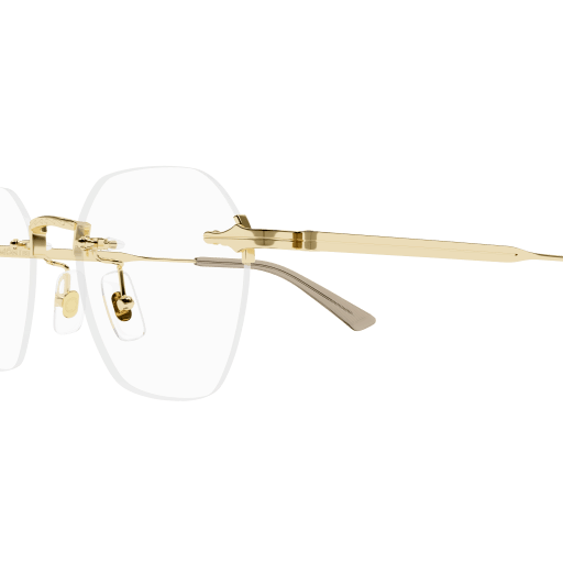 MONT BLANC METAL GOLD IRREGULAR RIMLESS FRAME