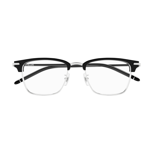 MONT BLANC METAL SQUARE BLACK SEMI RIM FRAME