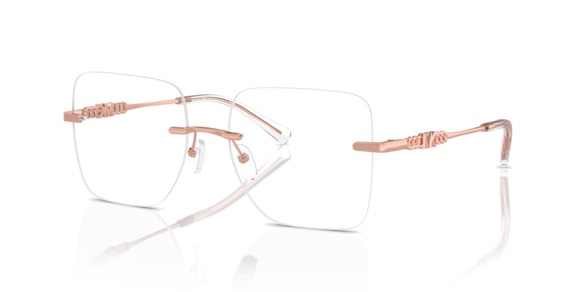 MICHAEL KORS METAL RIMLESS ROSE GOLD SQUARE FRAME
