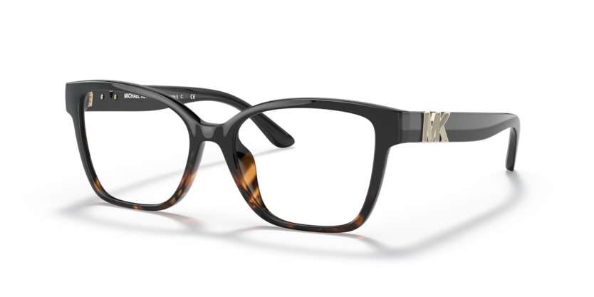 MICHAEL KORS PLASTIC BLACK DARK TORTOISE SQUARE FULL FRAME