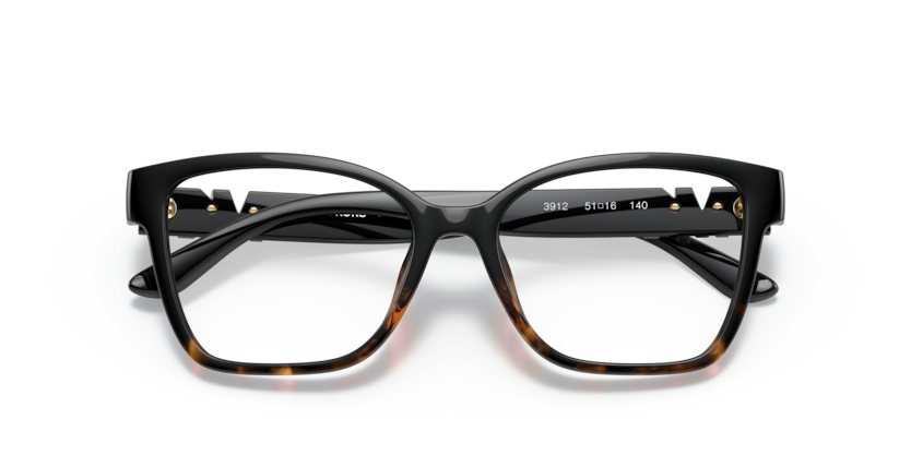 MICHAEL KORS PLASTIC BLACK DARK TORTOISE SQUARE FULL FRAME