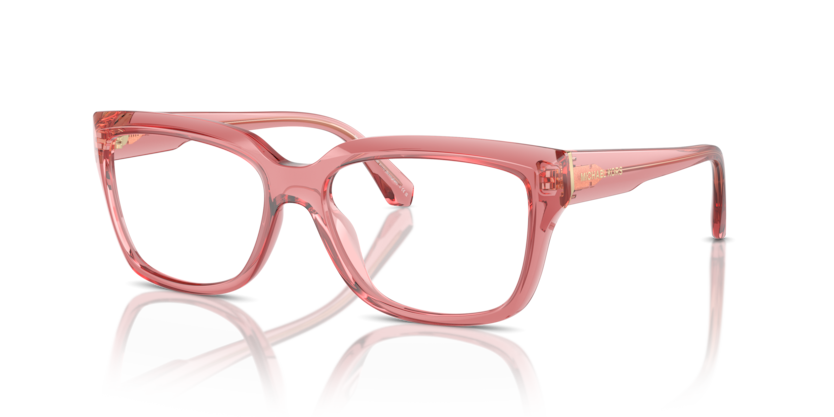 MICHAEL KORS PLASTIC RECTANGLE TRANSPERENT ROSE FULL FRAME
