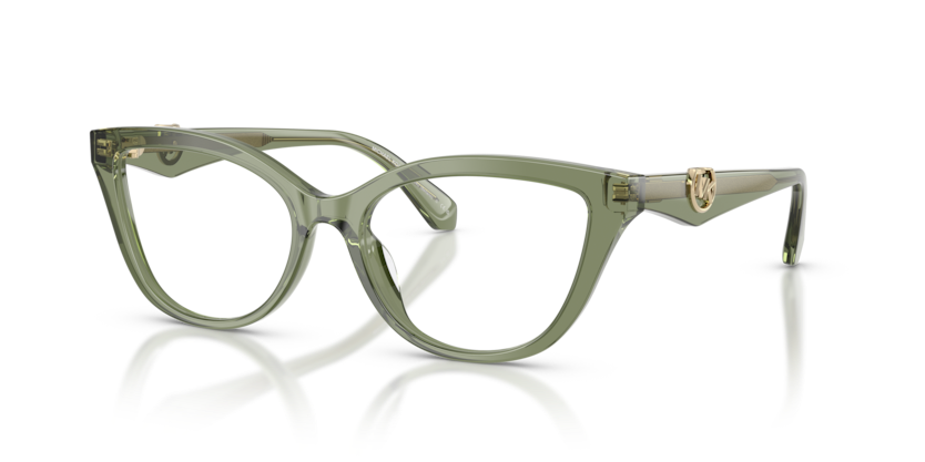 MICHAEL KORS PLASTIC TRANSPARENT GREEN CATEYE FULL FRAME