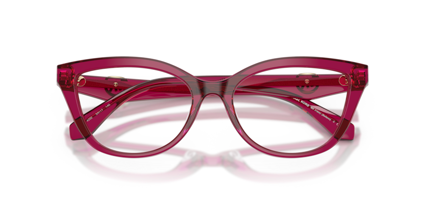 MICHAEL KORS PLASTIC TRANSPARENT PLUM CATEYE FULL FRAME