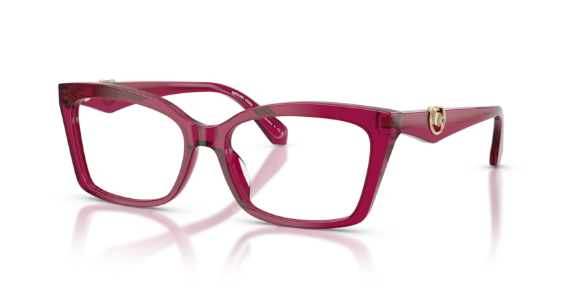 MICHAEL KORS PLASTIC TRANSPARENT PLUM SQUARE FULL FRAME