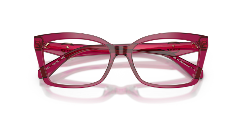 MICHAEL KORS PLASTIC TRANSPARENT PLUM SQUARE FULL FRAME