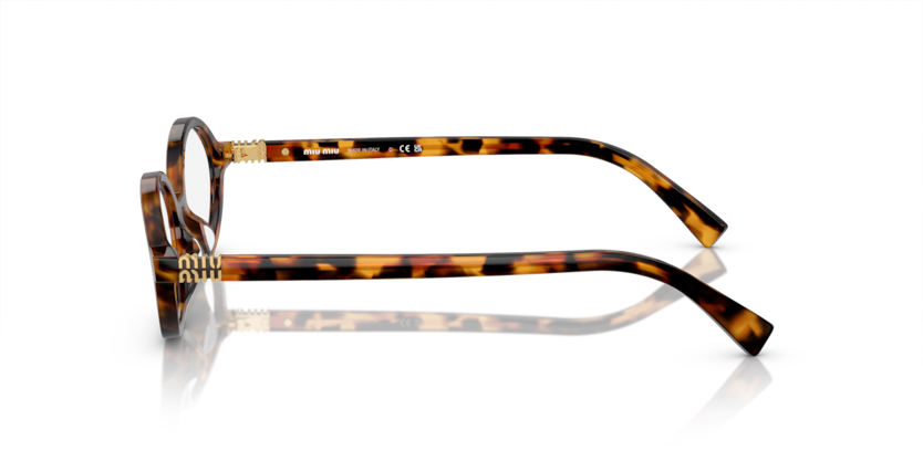 MIU MIU PLASTIC LIGHT HAVANA OVAL FULL FRAME