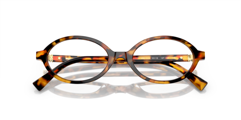 MIU MIU PLASTIC LIGHT HAVANA OVAL FULL FRAME