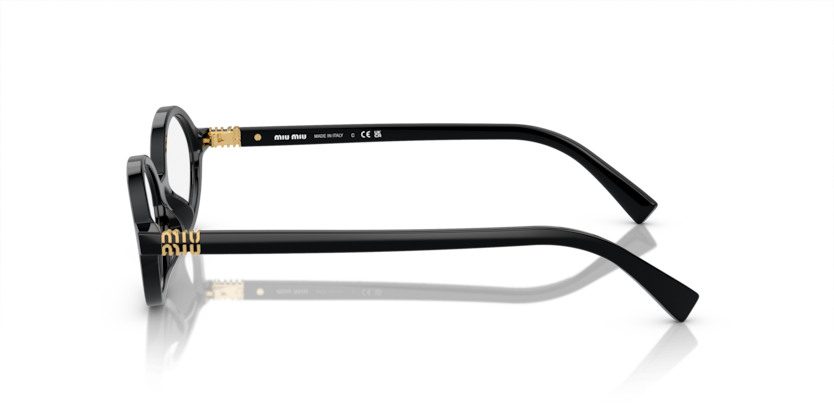 MIU MIU PLASTIC BLACK OVAL FULL FRAME