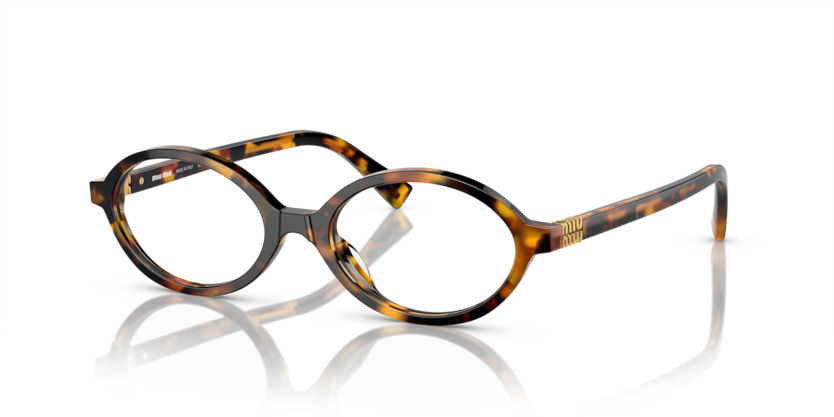 MIU MIU PLASTIC HONEY HAVANA OVAL FULL FRAME