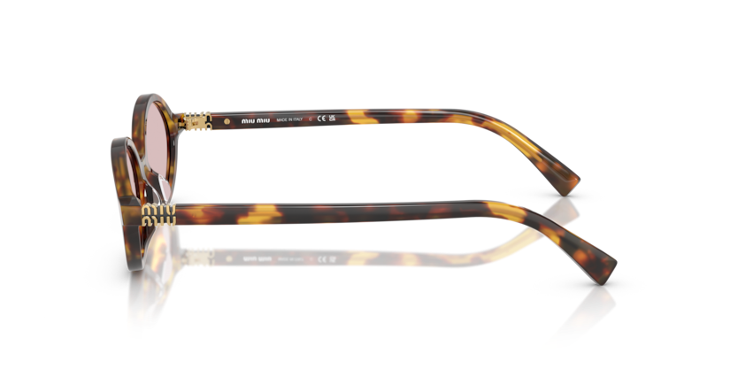 MIU MIU PLASTIC HONEY HAVANA OVAL FULL SUNGLASS