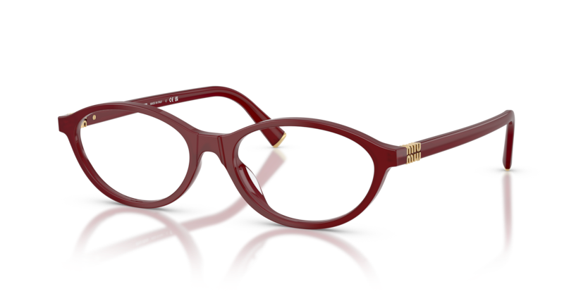 MIU MIU PLASTIC OPAL BURGANDY OVAL FULL FRAME