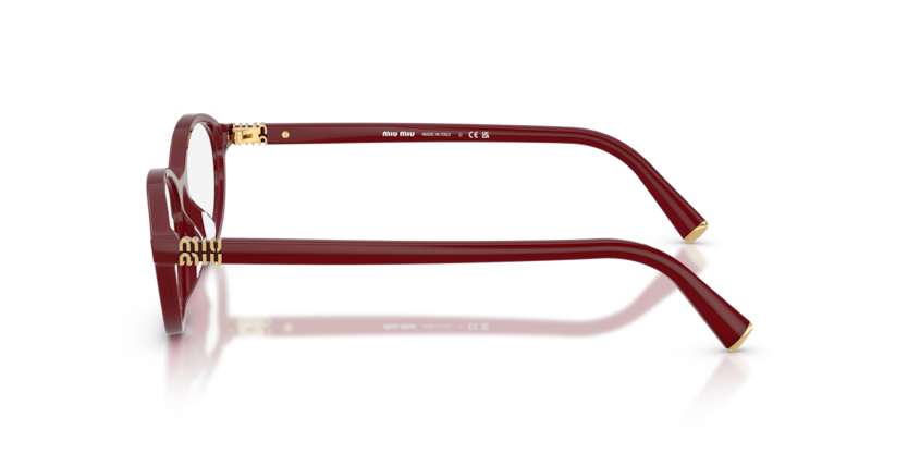 MIU MIU PLASTIC OPAL BURGANDY OVAL FULL FRAME