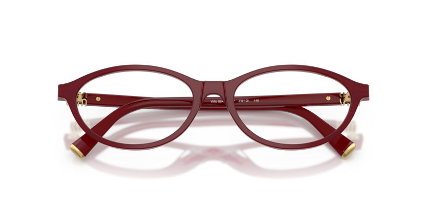 MIU MIU PLASTIC OPAL BURGANDY OVAL FULL FRAME