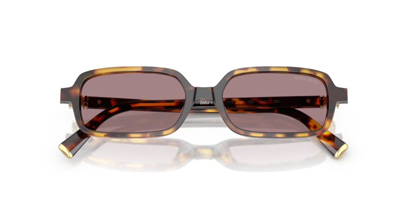 MIU MIU PLASTIC RECTANGLE HONEY HAVANA FULL SUNGLASS
