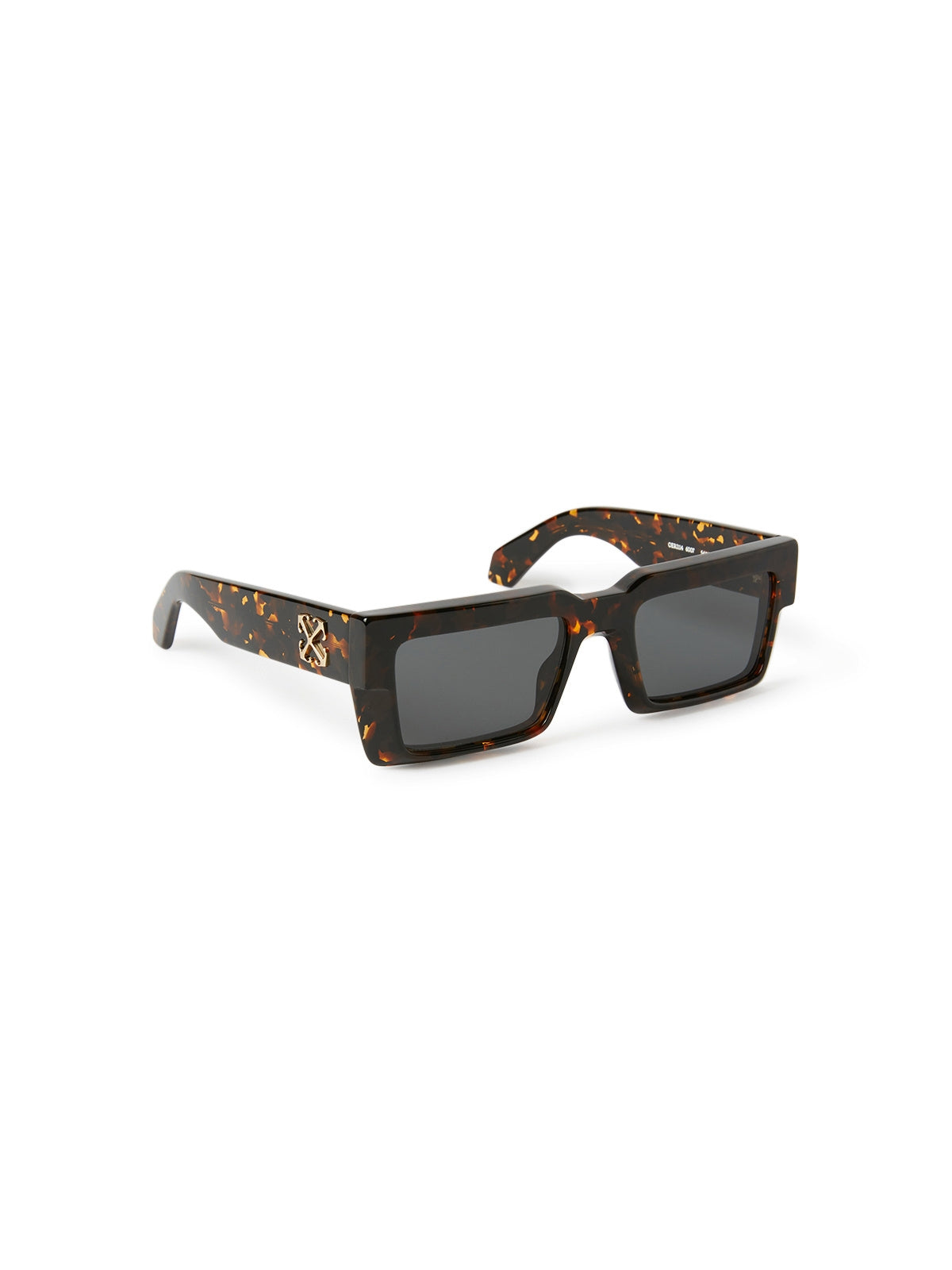 OFF WHITE PLASTIC DARK HAVANA RECTANGLE SUNGLASS