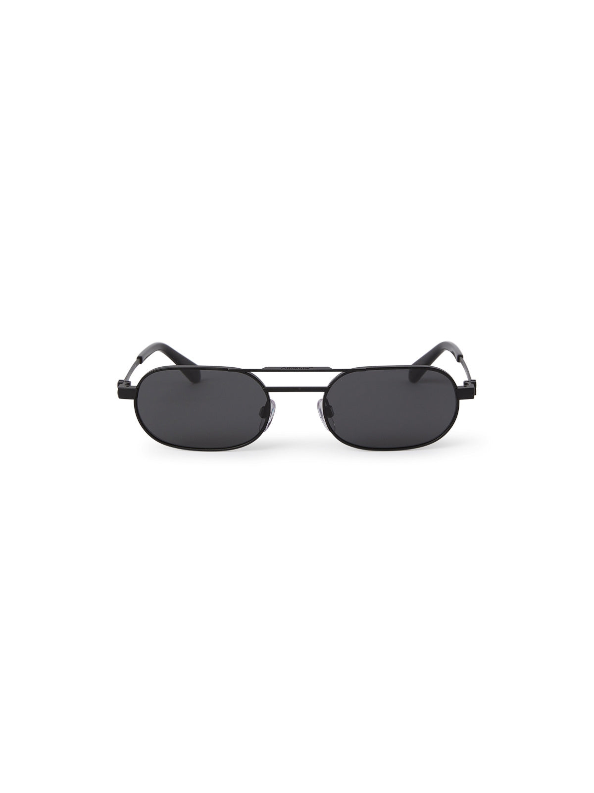 OFF WHITE METAL OVAL MATTE BLACK SUNGLASS