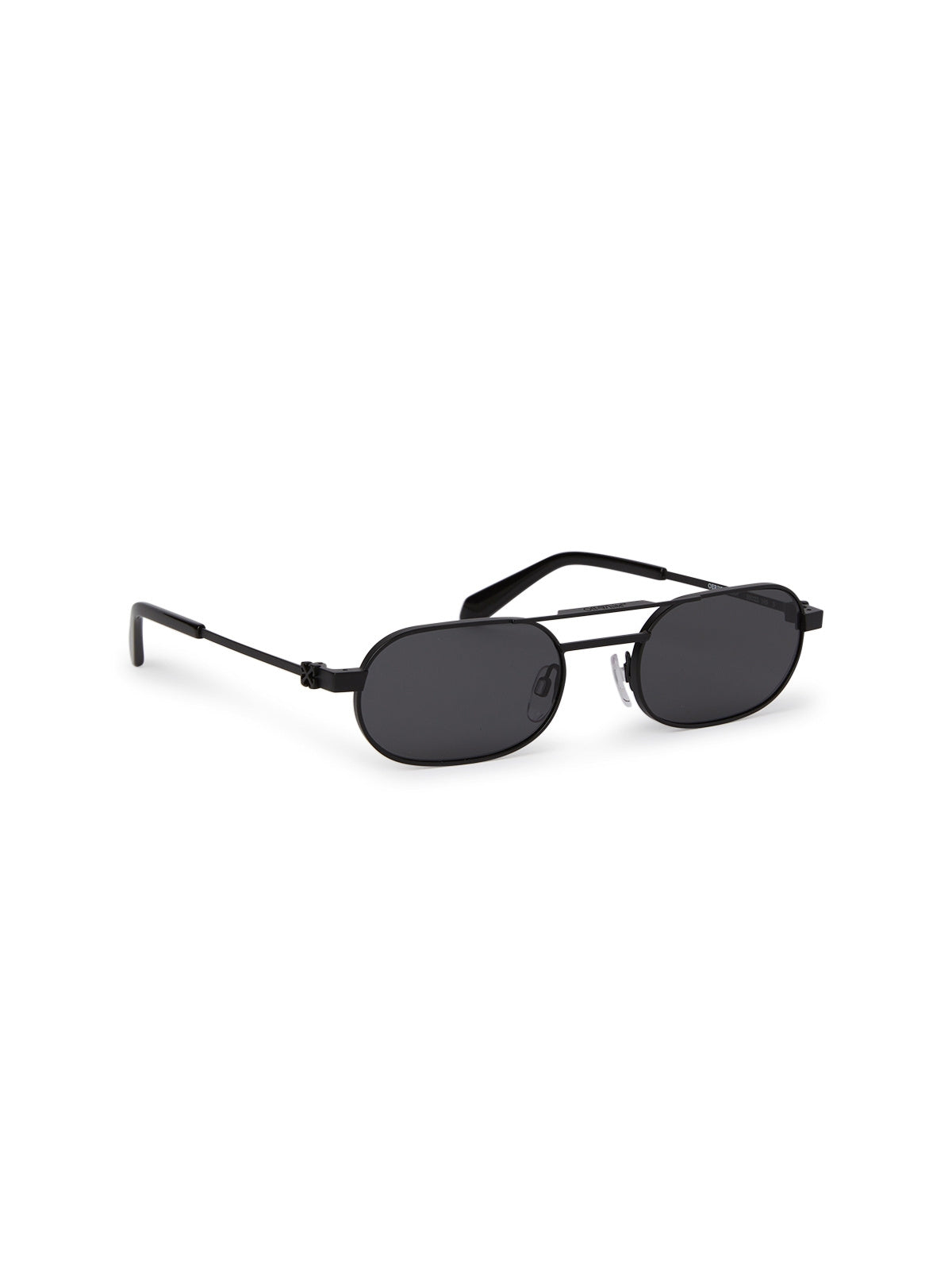 OFF WHITE METAL OVAL MATTE BLACK SUNGLASS