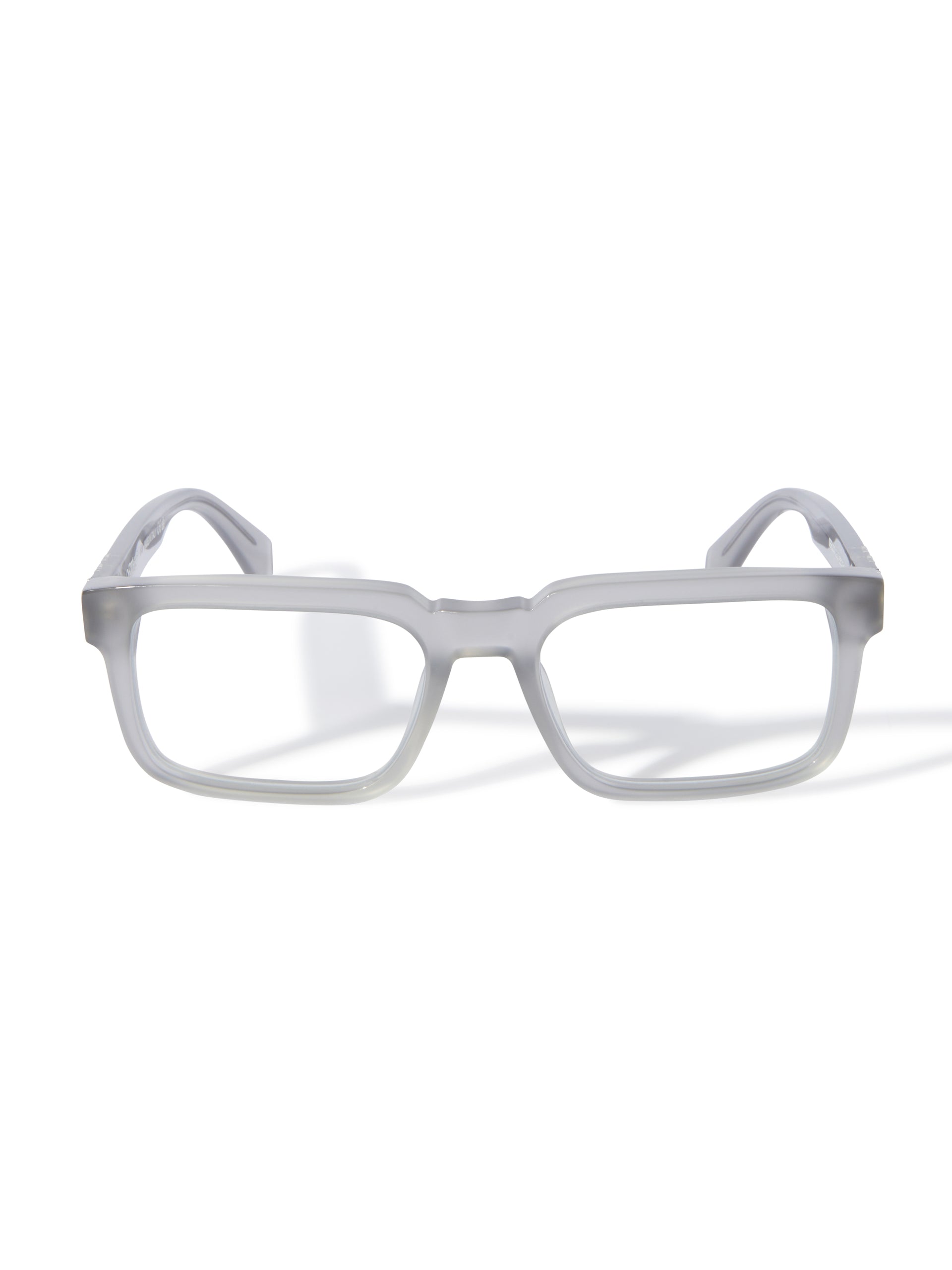 OFF WHITE PLASTIC TRANSPARENT GREY RECTANGLE FULL FRAME
